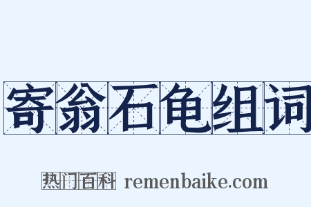 寄翁石龟组词是什么意思的图片